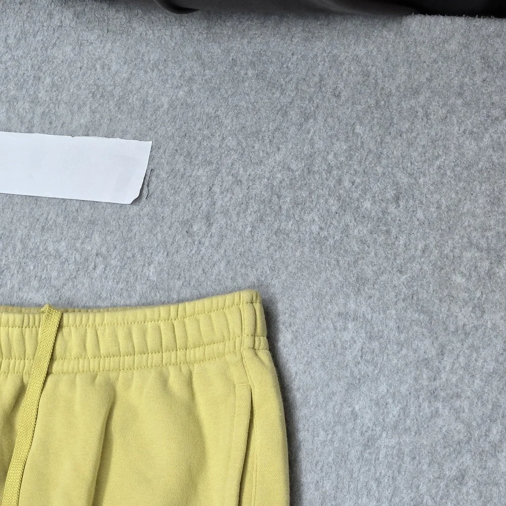 Nike Men Pants M Yellow Sweatpants‎ Fleece Swoosh BV2671-700 Logo 28